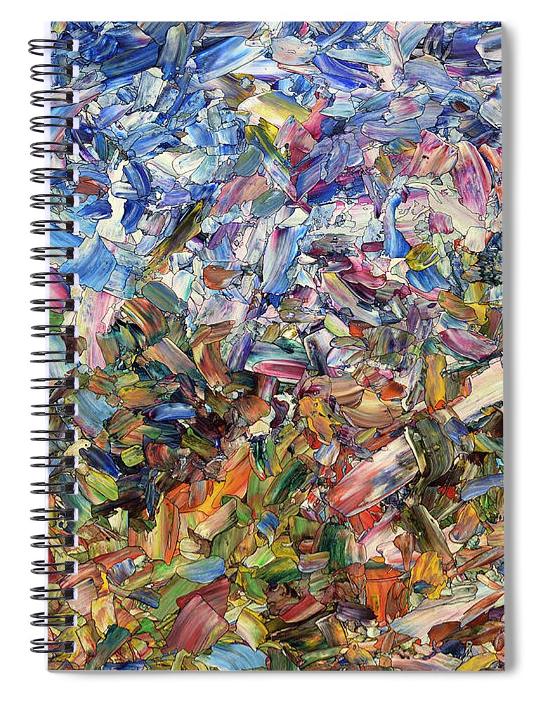 Garden Spiral Notebook featuring the painting Fragmented Garden by James W Johnson