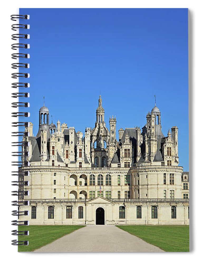 Loire Valley Spiral Notebook featuring the photograph France, Chateau De Chambord by Hiroshi Higuchi