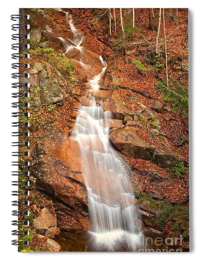 Liberty Cascades Spiral Notebook featuring the photograph Franconia Notch Liberty Cascades by Adam Jewell
