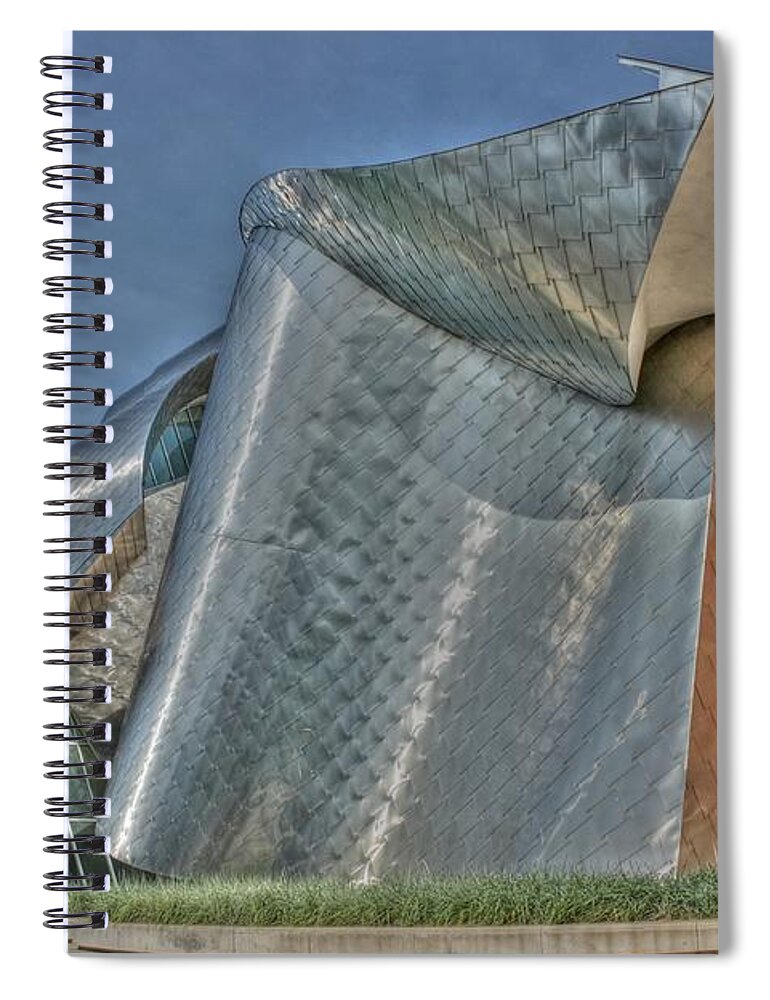 Case Western University Spiral Notebook featuring the photograph Frank Gehry at Case Western U by David Bearden