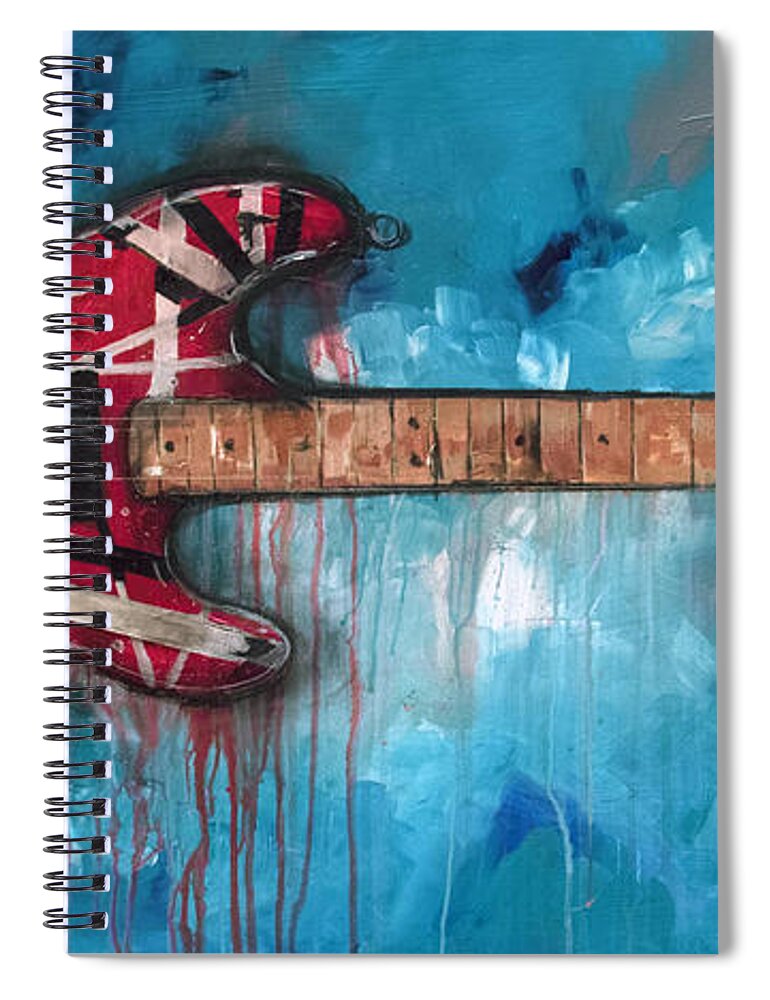 Van Halen Spiral Notebook featuring the painting Frankenstrat by Sean Parnell