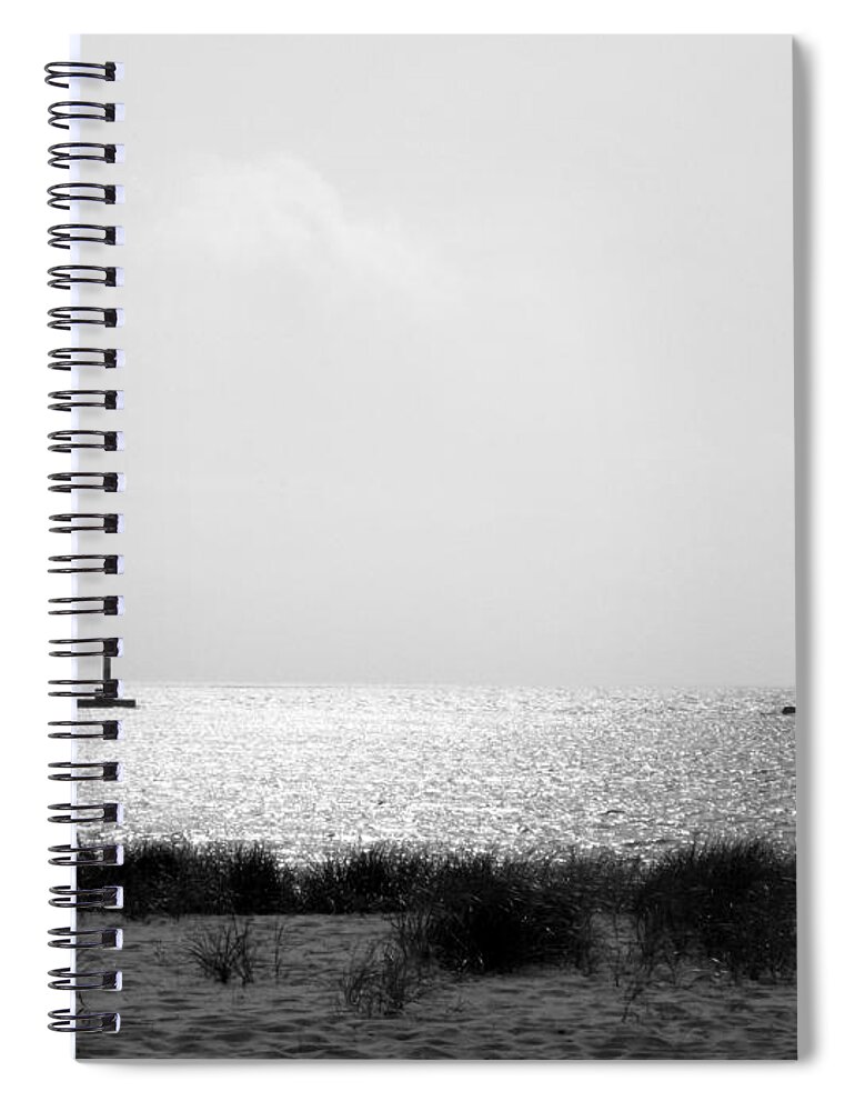 Lighthouse Spiral Notebook featuring the photograph Frankfort Michigan Harbor by Michelle Calkins