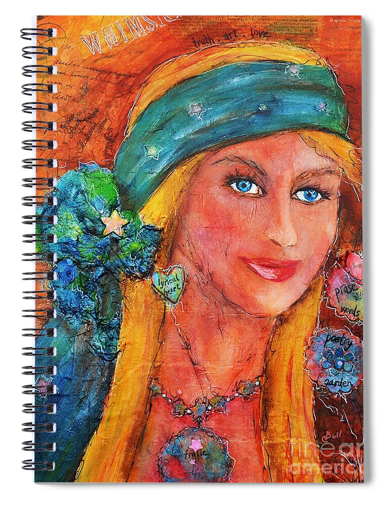 Figurative Spiral Notebook featuring the painting Free Spirit by Claire Bull