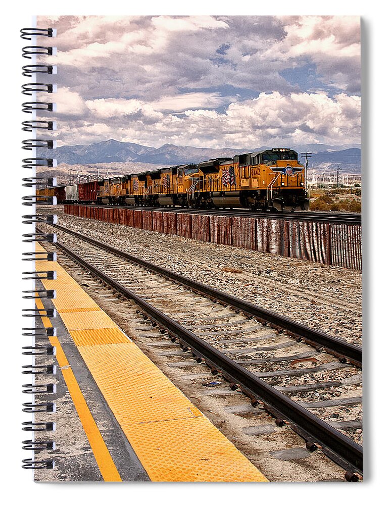 Freight Spiral Notebook featuring the photograph FREIGHT EXPECTATIONS Palm Springs CA by William Dey