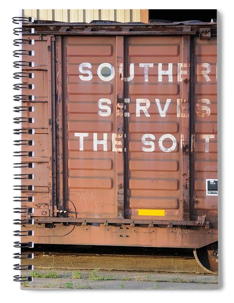 Freight Train Spiral Notebook featuring the photograph Freight Train-Southern serves the South by Bradford Martin