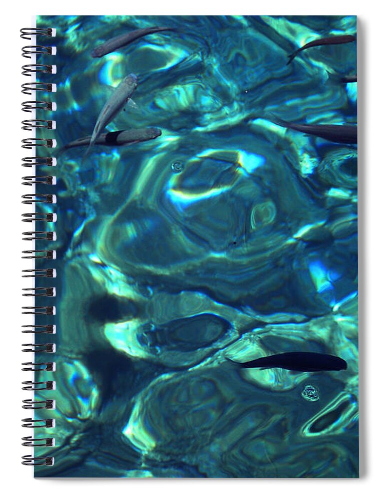 Colette Spiral Notebook featuring the photograph Fresh Clean Santorini Ocean Water by Colette V Hera Guggenheim