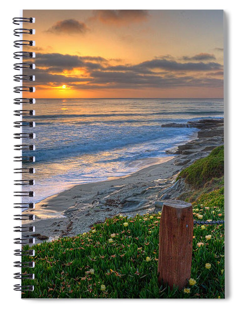 Beach Art Spiral Notebook featuring the photograph From Above II by Peter Tellone