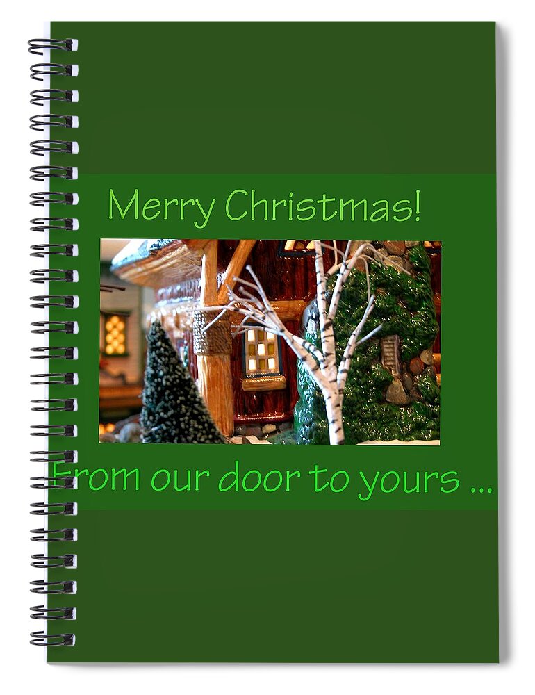 Celebrate Spiral Notebook featuring the photograph From Our Door To Yours 0186 by Jerry Sodorff