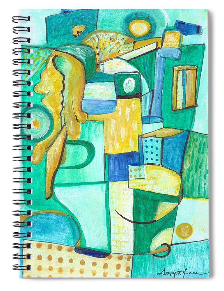 Design Spiral Notebook featuring the painting From Within 9 by Stephen Lucas