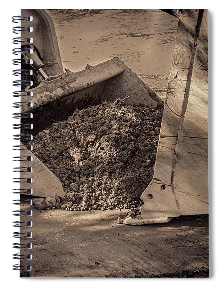 Front Spiral Notebook featuring the photograph Front Loader Buckets by Rudy Umans