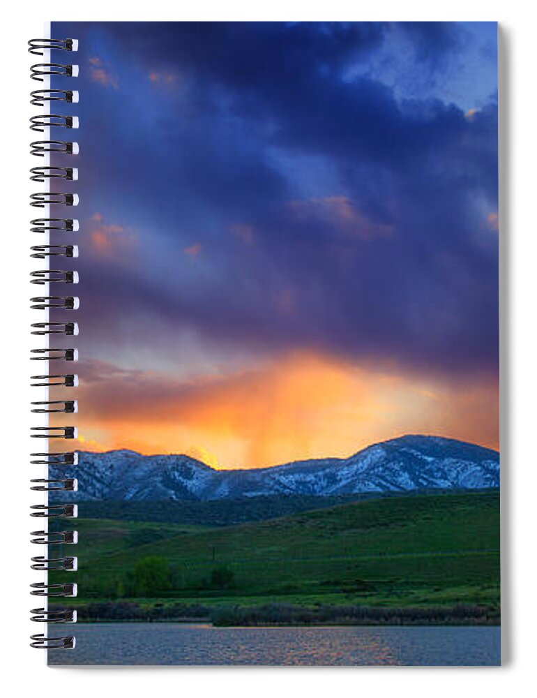 Colorado Spiral Notebook featuring the photograph Front Range Light Show by Darren White