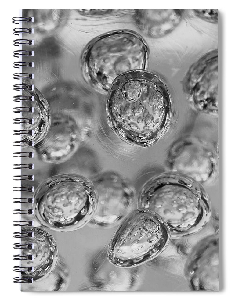 Bubble Spiral Notebook featuring the photograph Frozen in Time Black and White by Scott Campbell