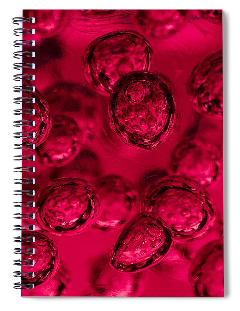 Red Spiral Notebook featuring the photograph Frozen in Time Red by Scott Campbell