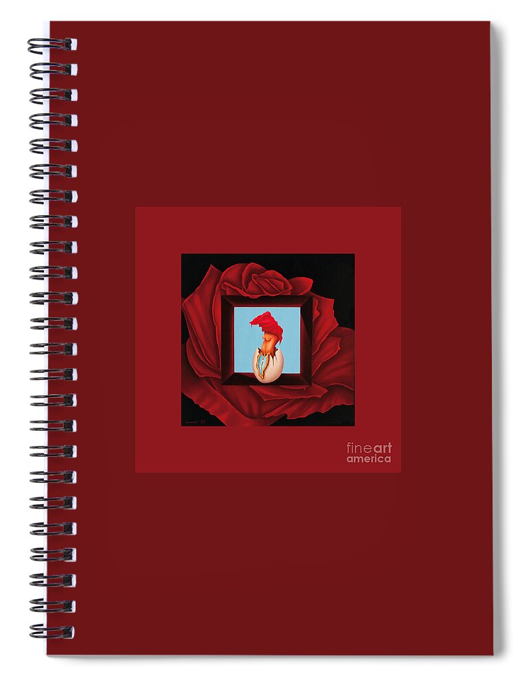 Life Spiral Notebook featuring the painting Surreal Fugacious by Johannes Murat