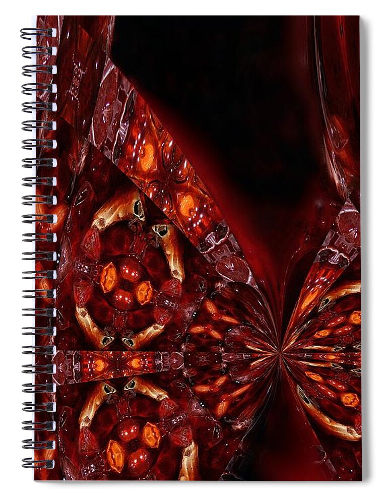 Abstract Digital Painting Spiral Notebook featuring the digital art Fugue by Wolfgang Schweizer