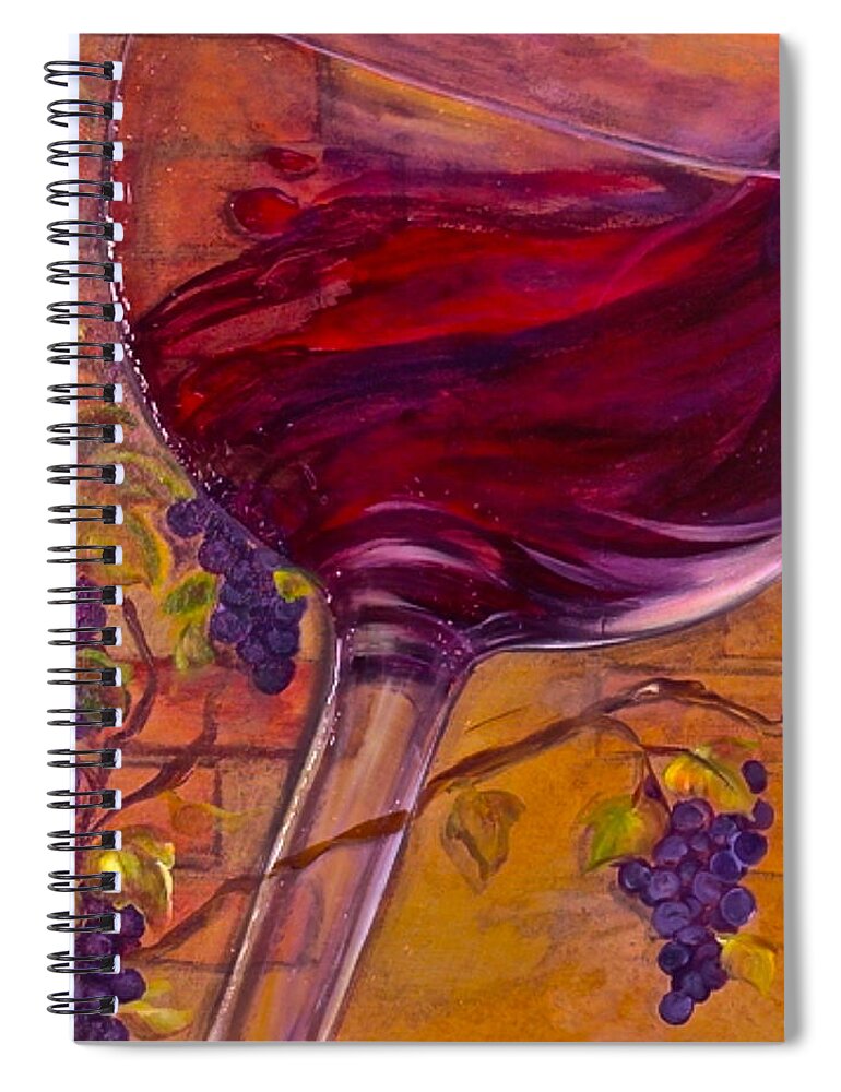 Wine Spiral Notebook featuring the painting Full Body by Debi Starr