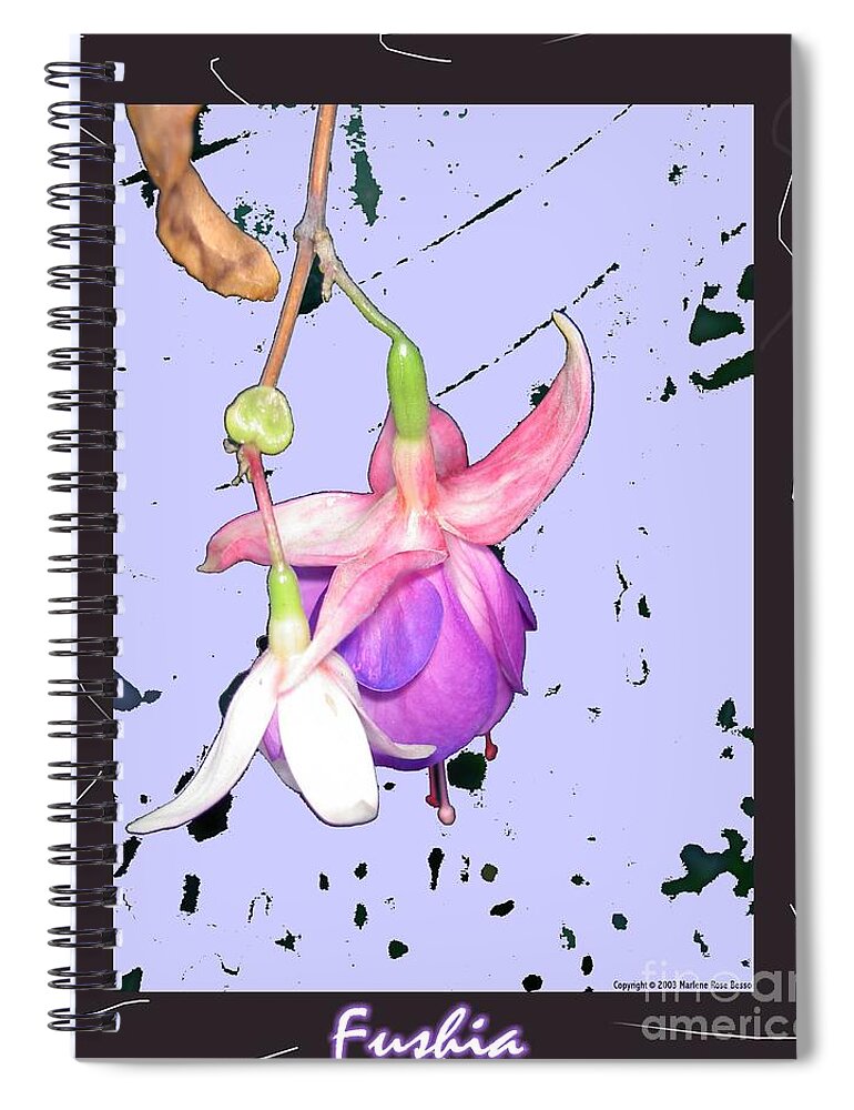 Fushia Spiral Notebook featuring the photograph Fushia by Mars Besso