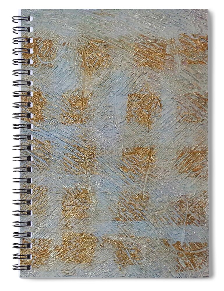 Abstract Painting Spiral Notebook featuring the painting G5 - shiny by KUNST MIT HERZ Art with heart