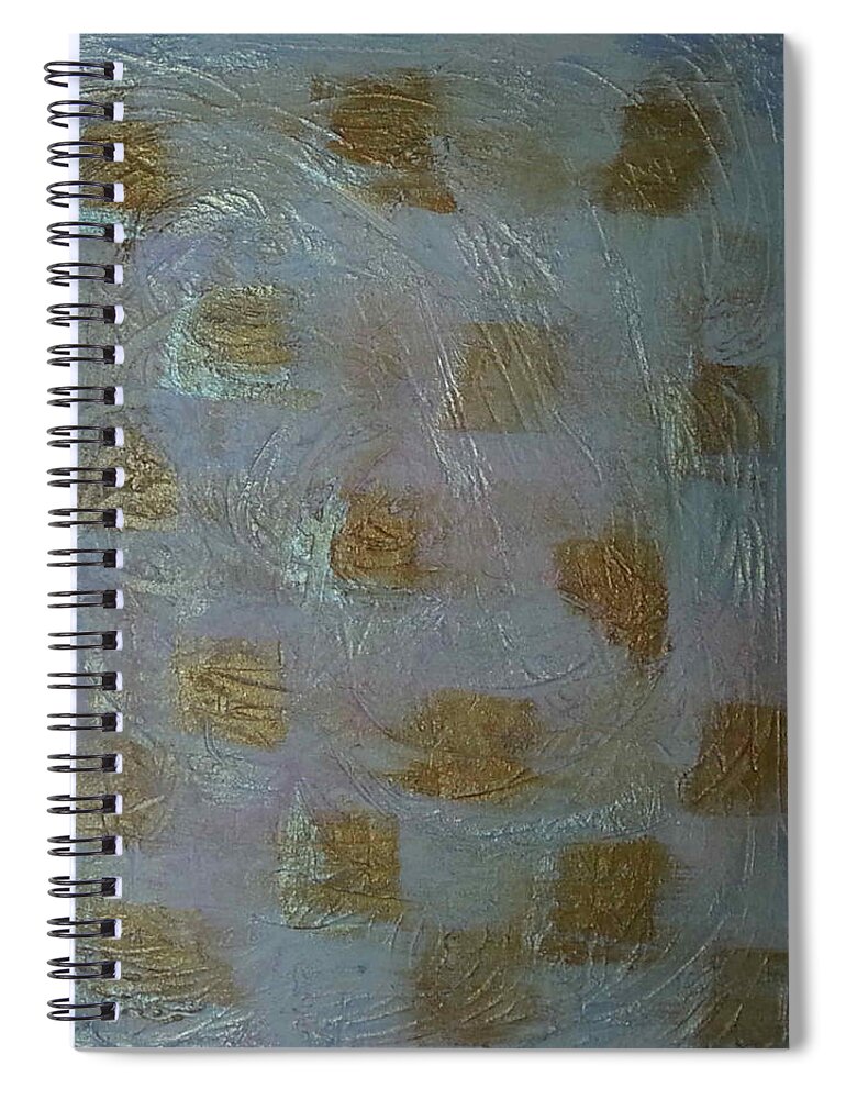 Abstract Painting Spiral Notebook featuring the painting G6 - shiny by KUNST MIT HERZ Art with heart