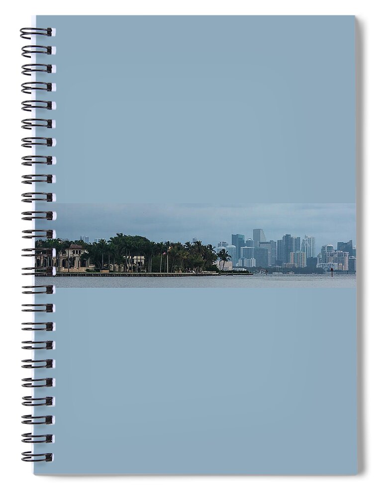 Architecture Spiral Notebook featuring the photograph Gable Estates and Miami by Ed Gleichman