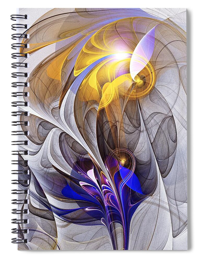 Galvanized Spiral Notebook featuring the digital art Galvanized by Anastasiya Malakhova