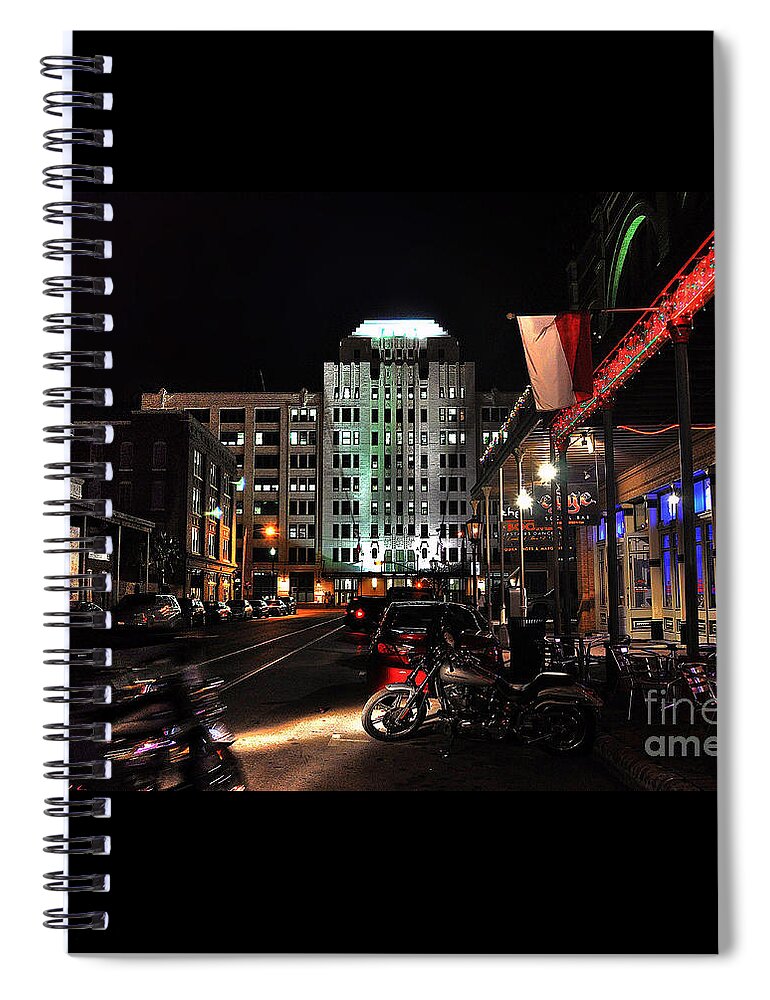 Galveston Spiral Notebook featuring the photograph Galveston's Strand by Savannah Gibbs