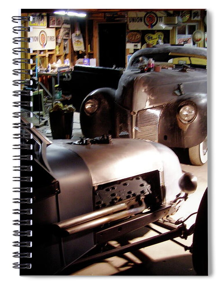 Garage Tour Spiral Notebook featuring the photograph Garage tour by Alan Johnson