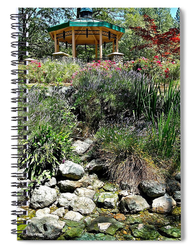 Garden Spiral Notebook featuring the photograph Garden Gazebo by Michele Myers