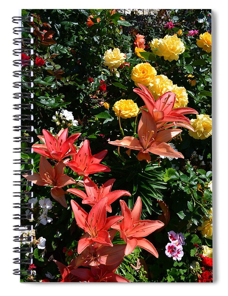 Flowers Spiral Notebook featuring the photograph Garden Splendor by Michelle Calkins