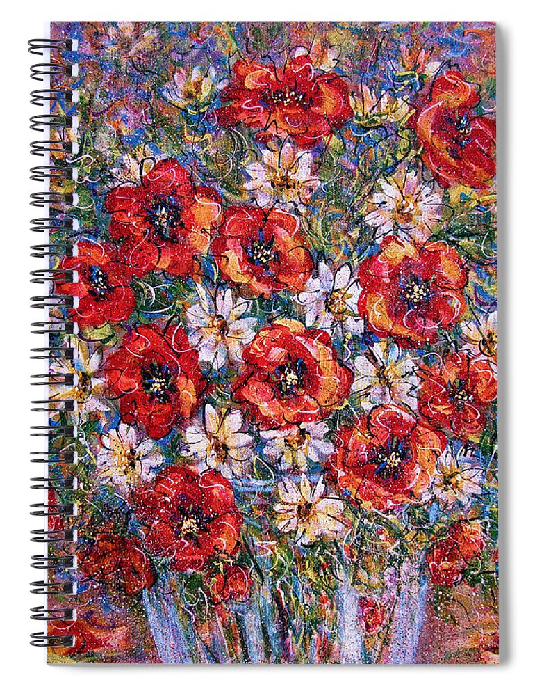 Flowers Spiral Notebook featuring the painting Garden Splendor by Natalie Holland