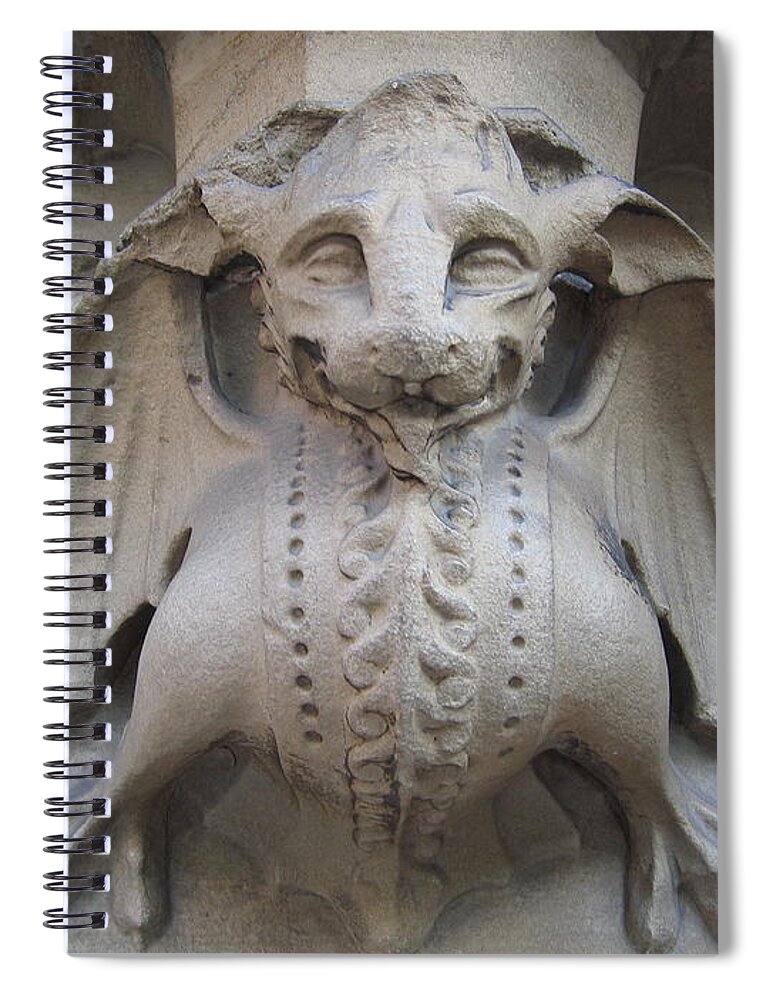 Gargoyle Spiral Notebook featuring the photograph Gargoyle On Westminster Palace by Denise Railey