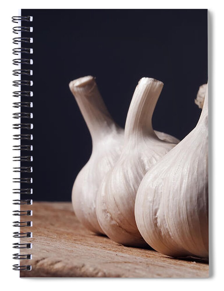 Garlic Spiral Notebook featuring the photograph Garlic by Jelena Jovanovic