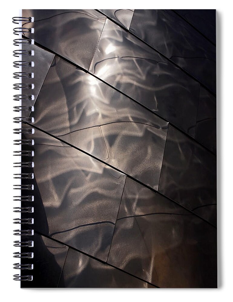 Abstract Spiral Notebook featuring the photograph Gehry Magic by Rona Black