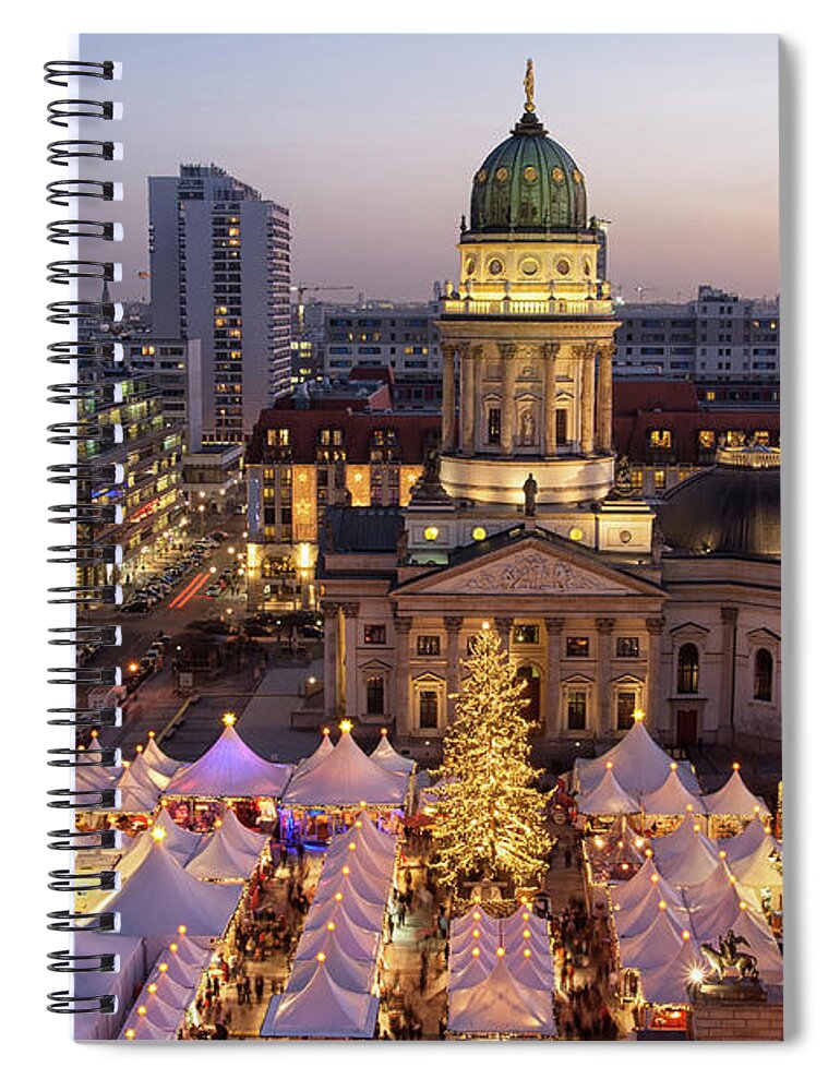 Berlin Spiral Notebook featuring the photograph Gendarmenmarkt by Dado Daniela