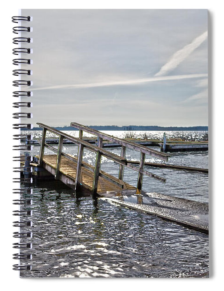 Water Spiral Notebook featuring the photograph Geneva Boat Launch by William Norton