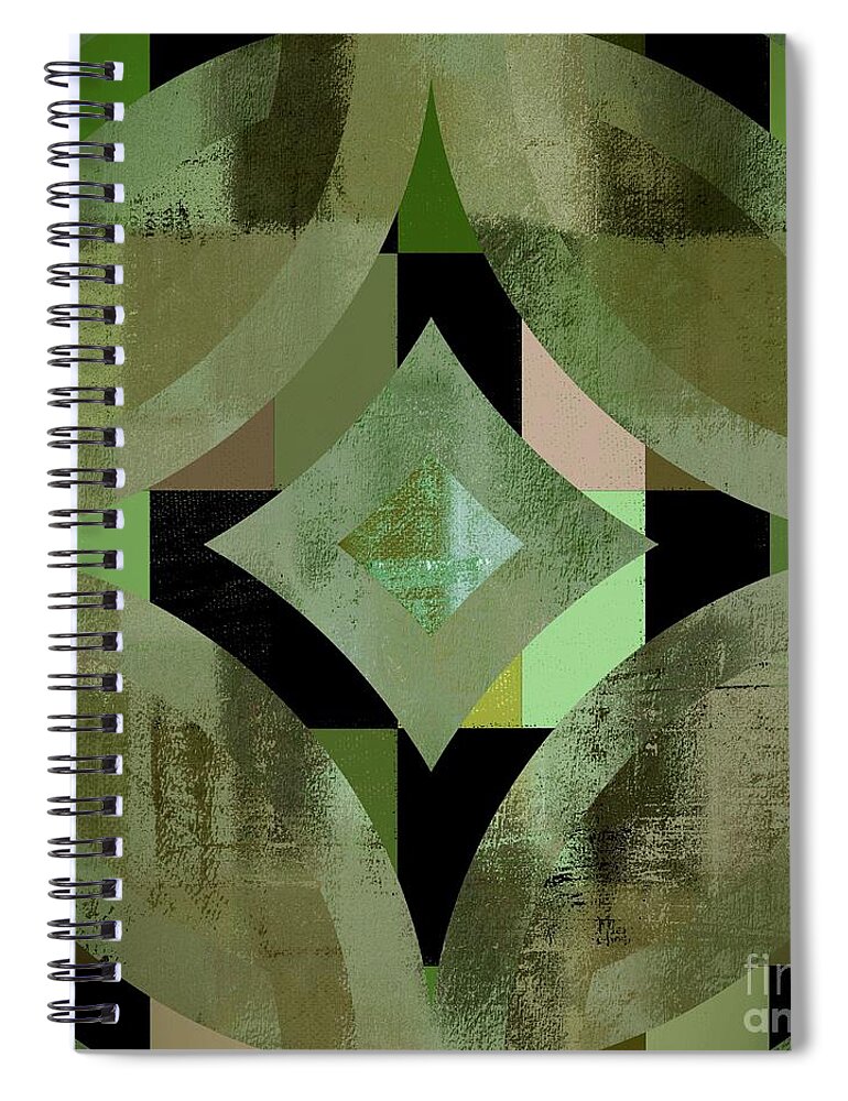 Geometry Spiral Notebook featuring the digital art Geomix 12 - 01gbl3j4994100 by Variance Collections