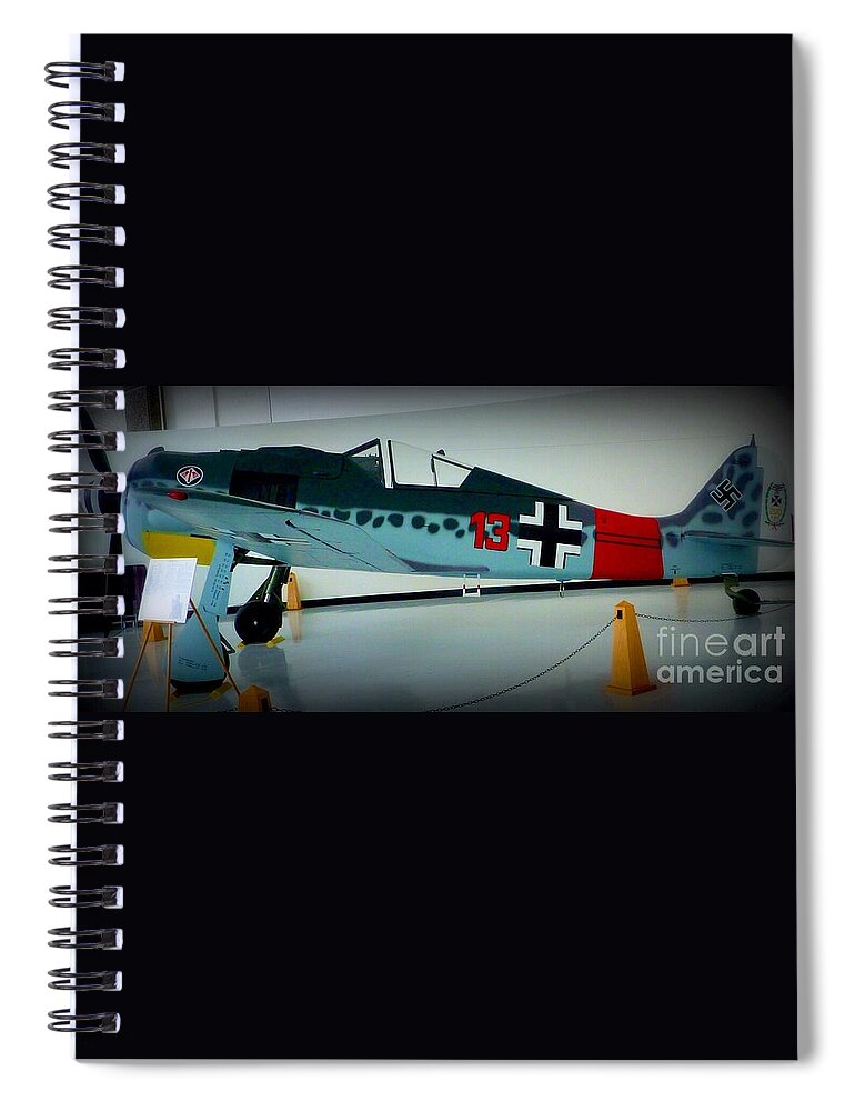 Air Flight Spiral Notebook featuring the photograph German Vintage Airplane by Susan Garren