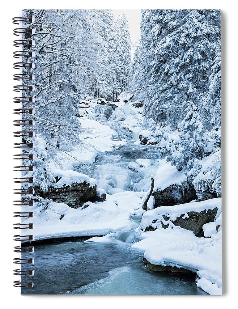Scenics Spiral Notebook featuring the photograph Germany, Bavaria, View Of Riesloch by Westend61