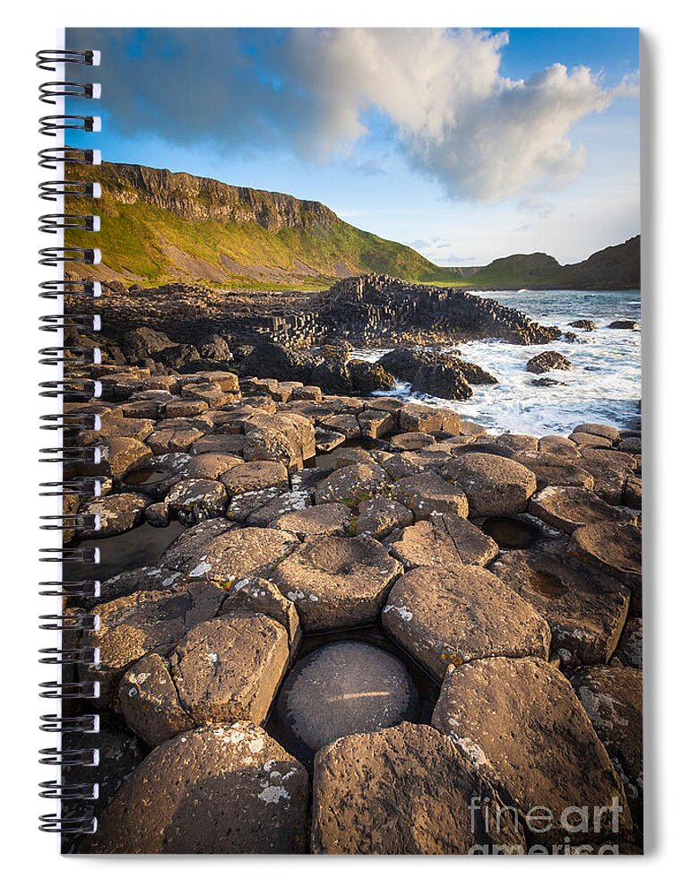Europe Spiral Notebook featuring the photograph Giant's Causeway Circle of Stones by Inge Johnsson