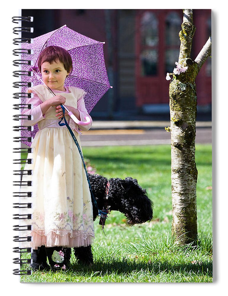 Bridge Spiral Notebook featuring the photograph Girl 1 by Niels Nielsen