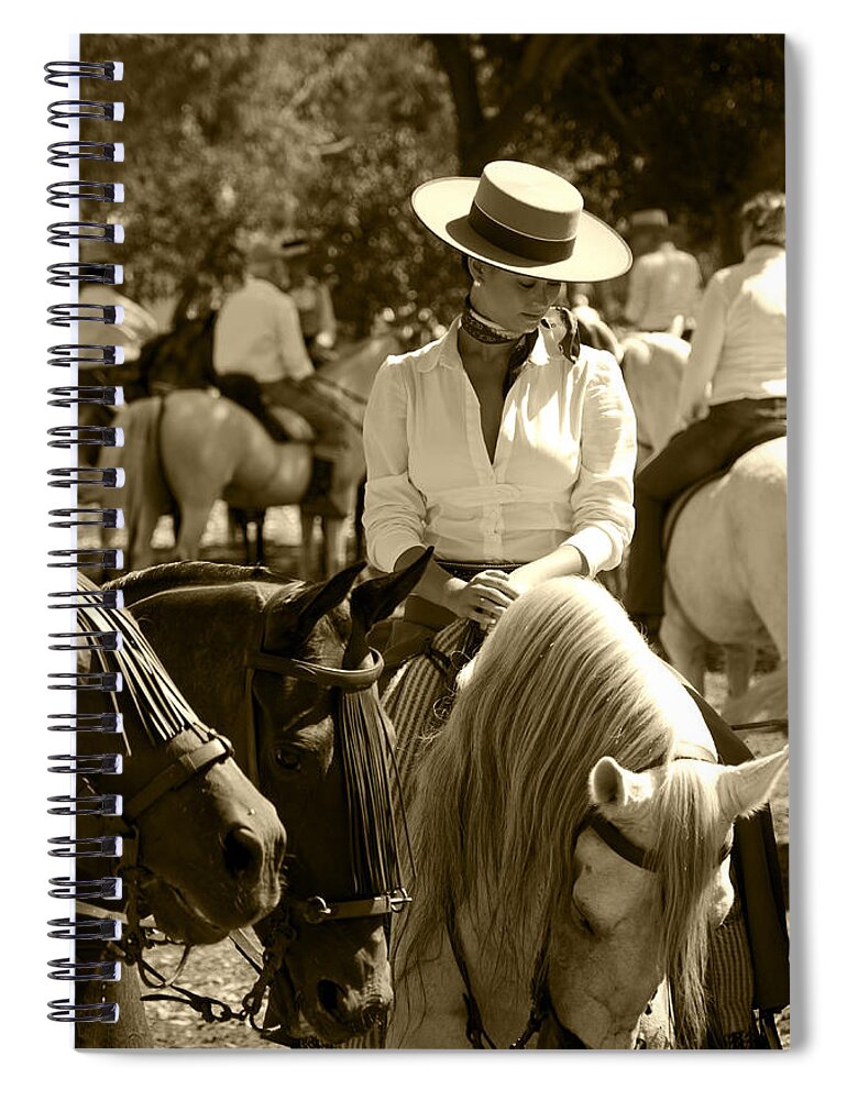 Young Girl Spiral Notebook featuring the photograph Girl in traditional dress by Perry Van Munster