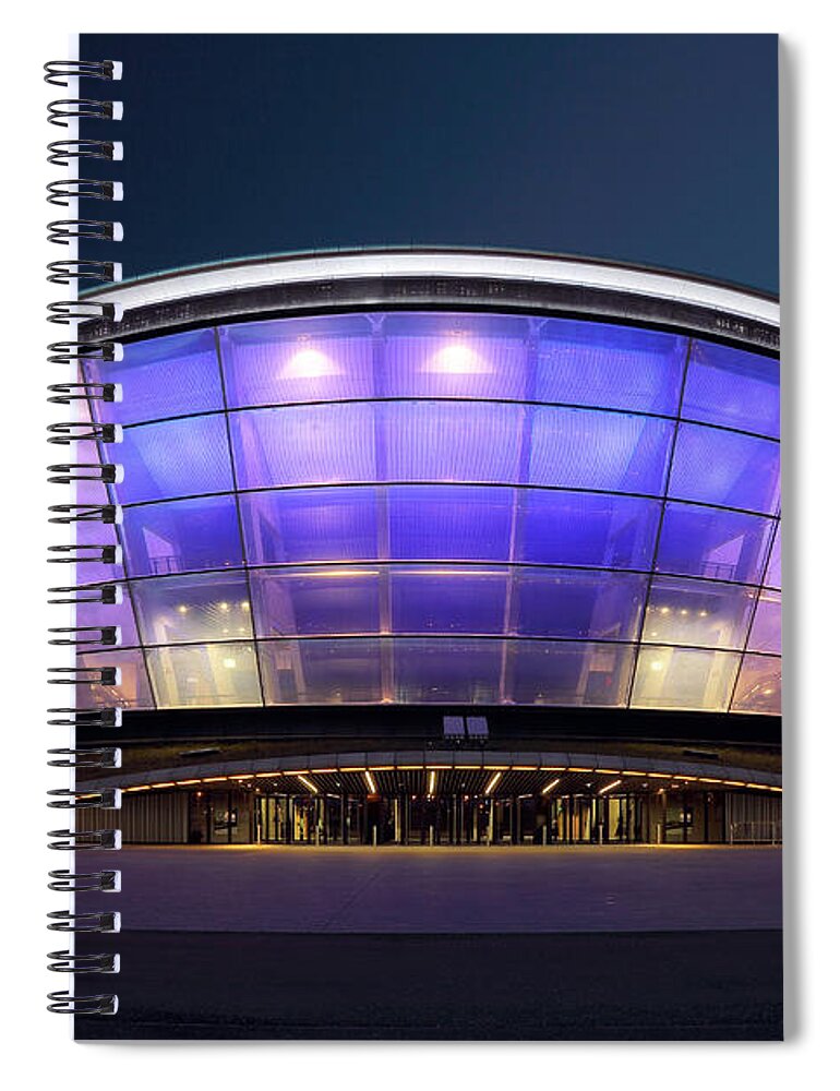 Photography Spiral Notebook featuring the photograph Glasgow Hydro Arena by Grant Glendinning