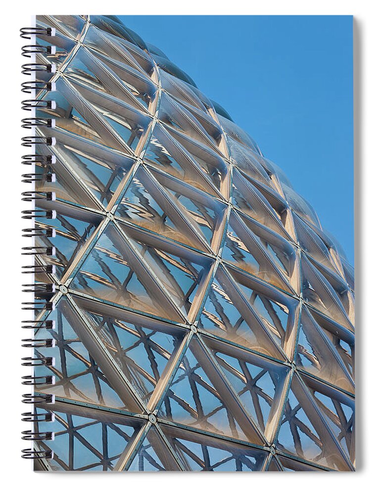 Curve Spiral Notebook featuring the photograph Glass Dome by Timabramowitz