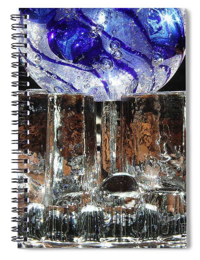 Glass Spiral Notebook featuring the photograph Glass on Glass by Jolanta Anna Karolska