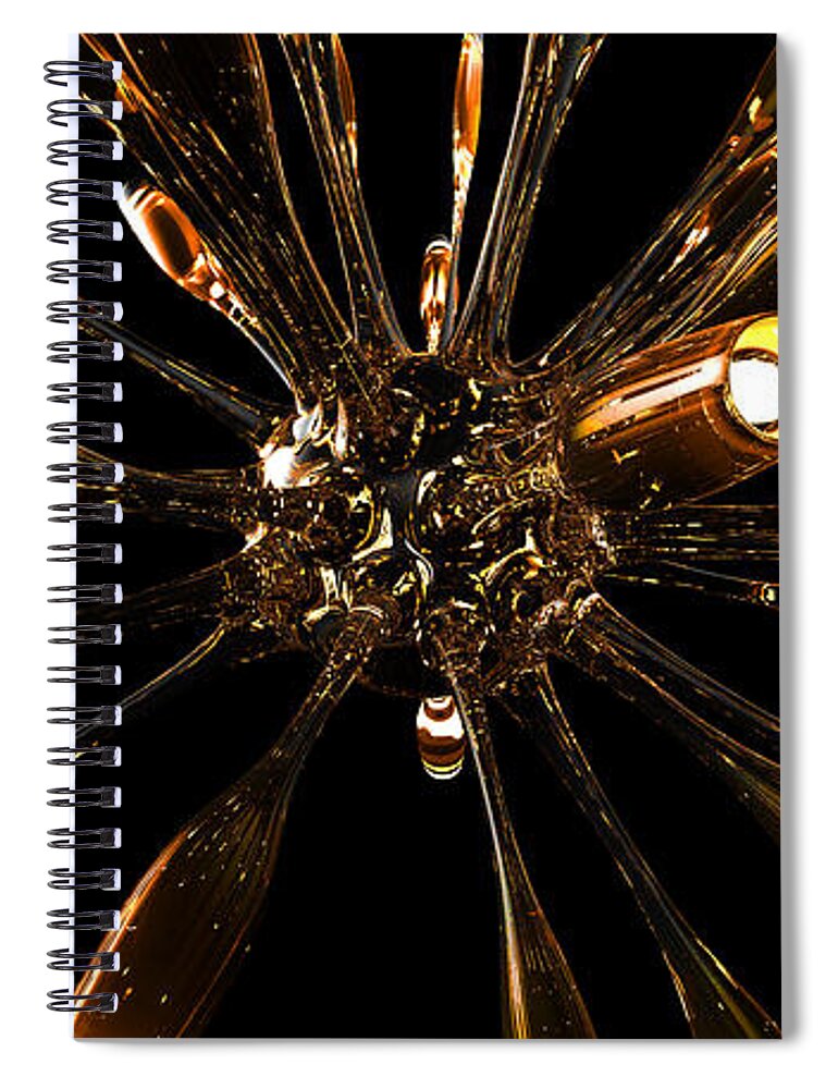 Realism Spiral Notebook featuring the digital art Glass Organism Hot by William Ladson