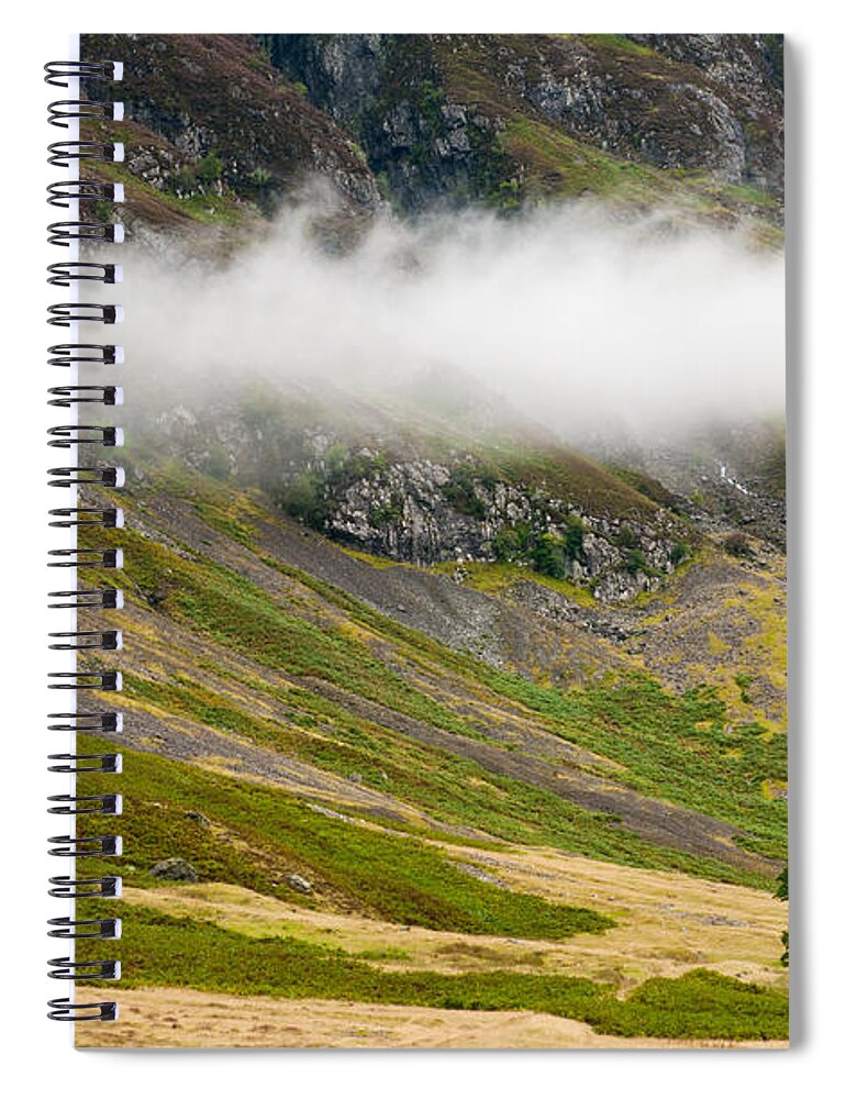 Michalakis Ppalis Spiral Notebook featuring the photograph Misty Mountain Landscape by Michalakis Ppalis