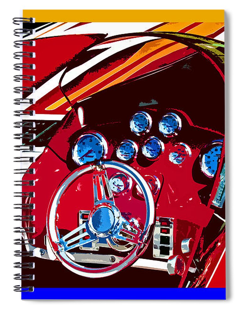 Go Fast Boats Spiral Notebook featuring the digital art Go Fast Boat by Joseph Coulombe