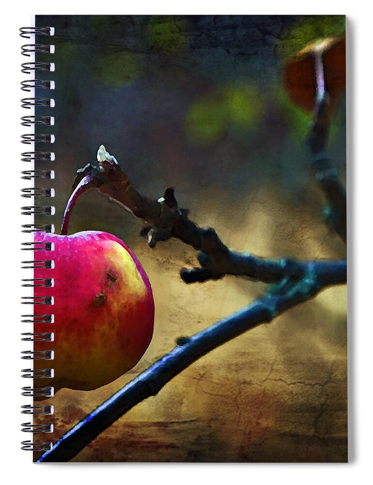 Apple Spiral Notebook featuring the photograph Go On Dearie Take A Bite by Theresa Tahara