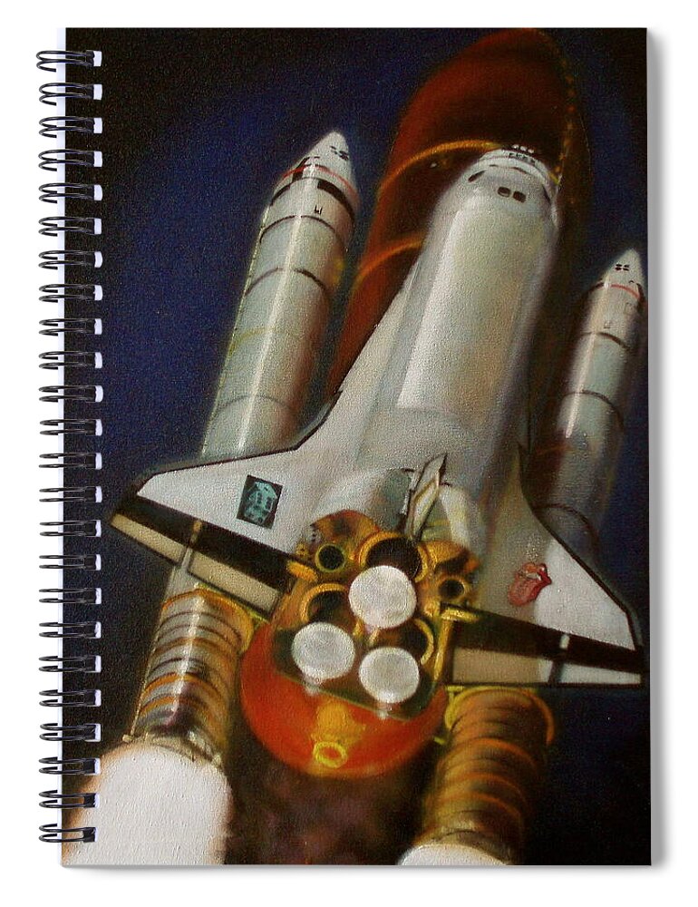 Realism Spiral Notebook featuring the painting God Plays Dice by Sean Connolly