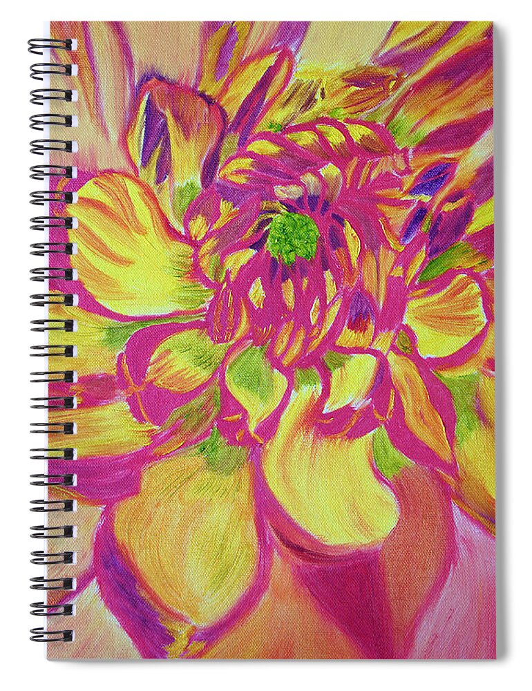 Flower Spiral Notebook featuring the painting God's Gift by Meryl Goudey